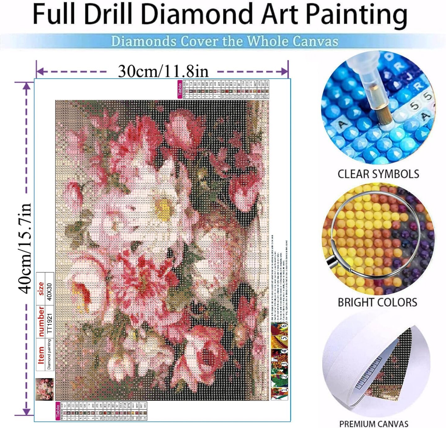 Gnome Diamond Painting Kits for Adults, Diamond Art Sets for Beginner, DIY Full Drill Round Diamond Dots 5D Gem Art Crafts, Home Decor and Gift 11.8x11.8 in