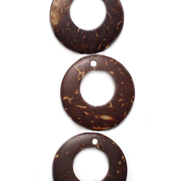 Coconut Rings 6 Packs of Coconut Ring Beads - 25mm - 8