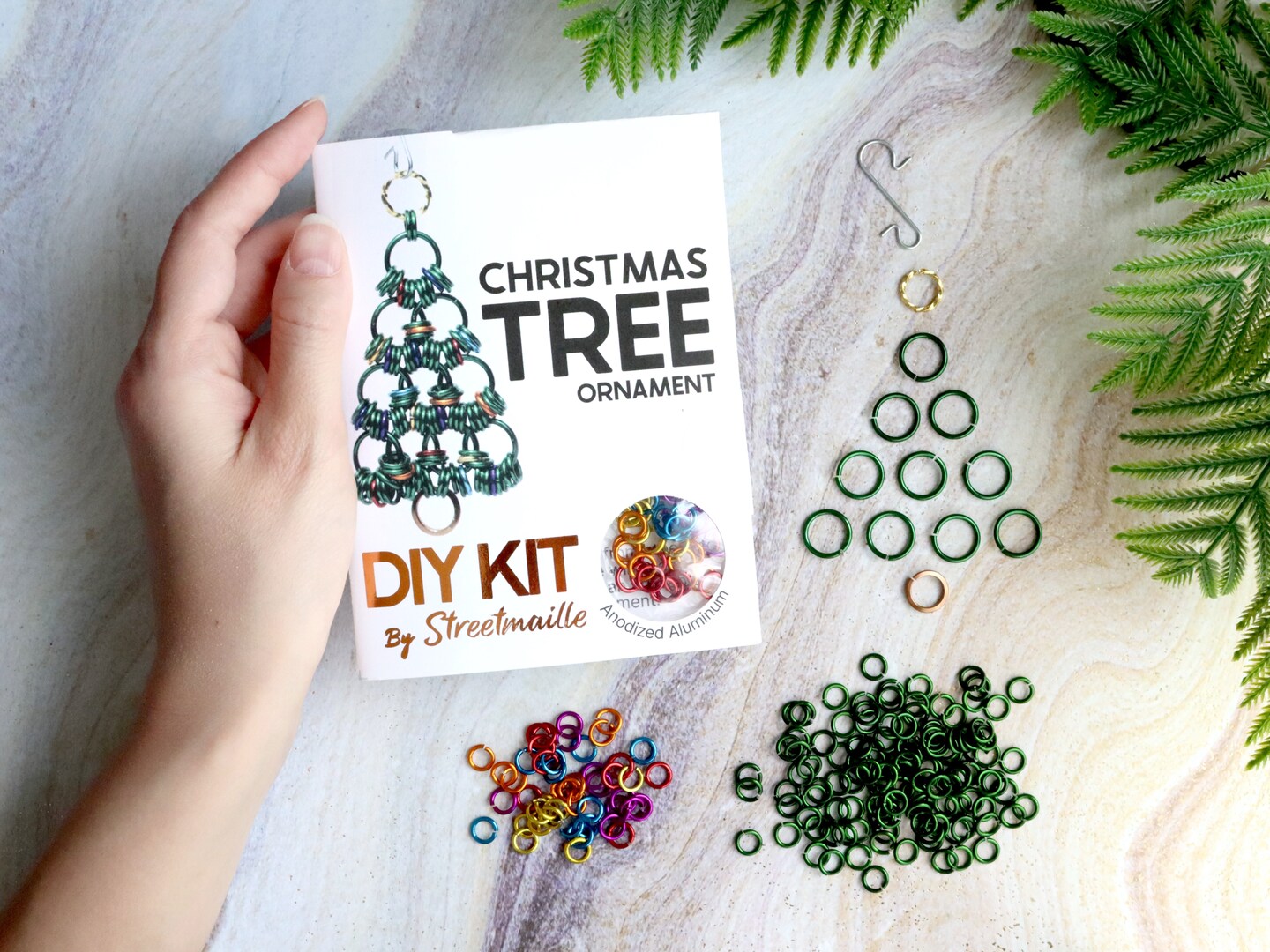 DIY Christmas Tree Ornament Kit - Beginner Chainmail Holiday Décor ...