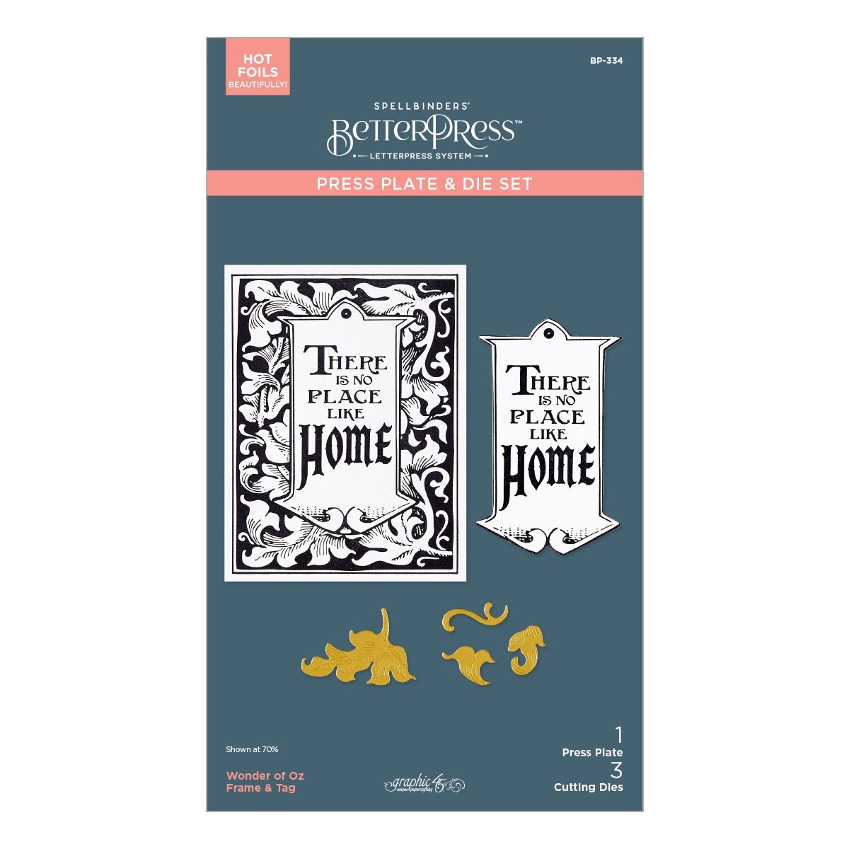 Spellbinders BetterPress Press Plate & Die Set-Tag & Frame, Wonder Of Oz