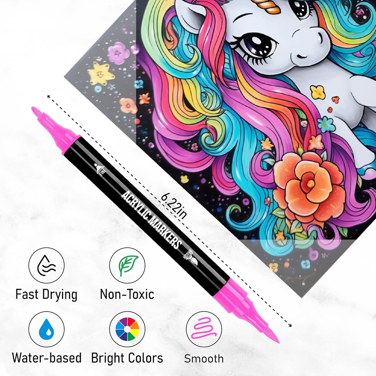 48 Colors Acrylic Paint Markers