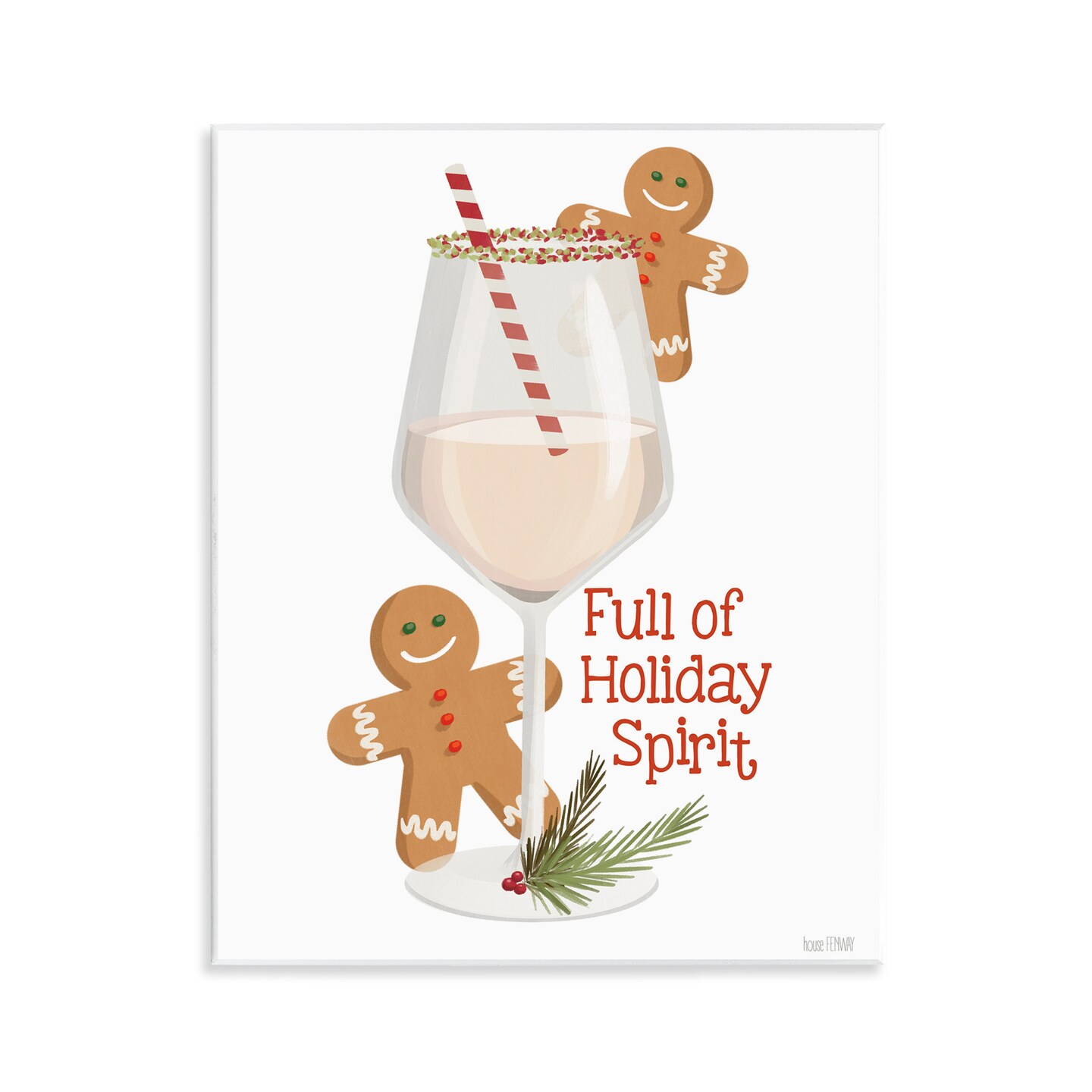 Stupell Industries Full Of Holiday Spirits Wall Plaque By House Fenway
