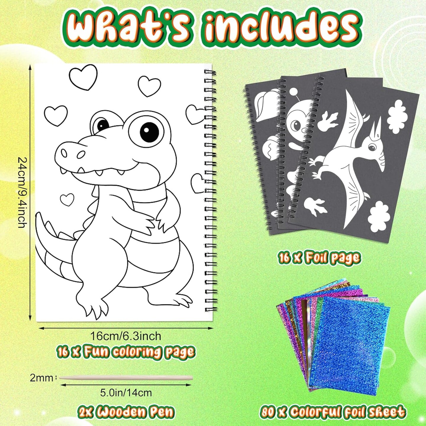 Foil Craft Animal DIY Art Fun Kits , No Mess Creative Foil Art Kits Set Drawing Game for Kids