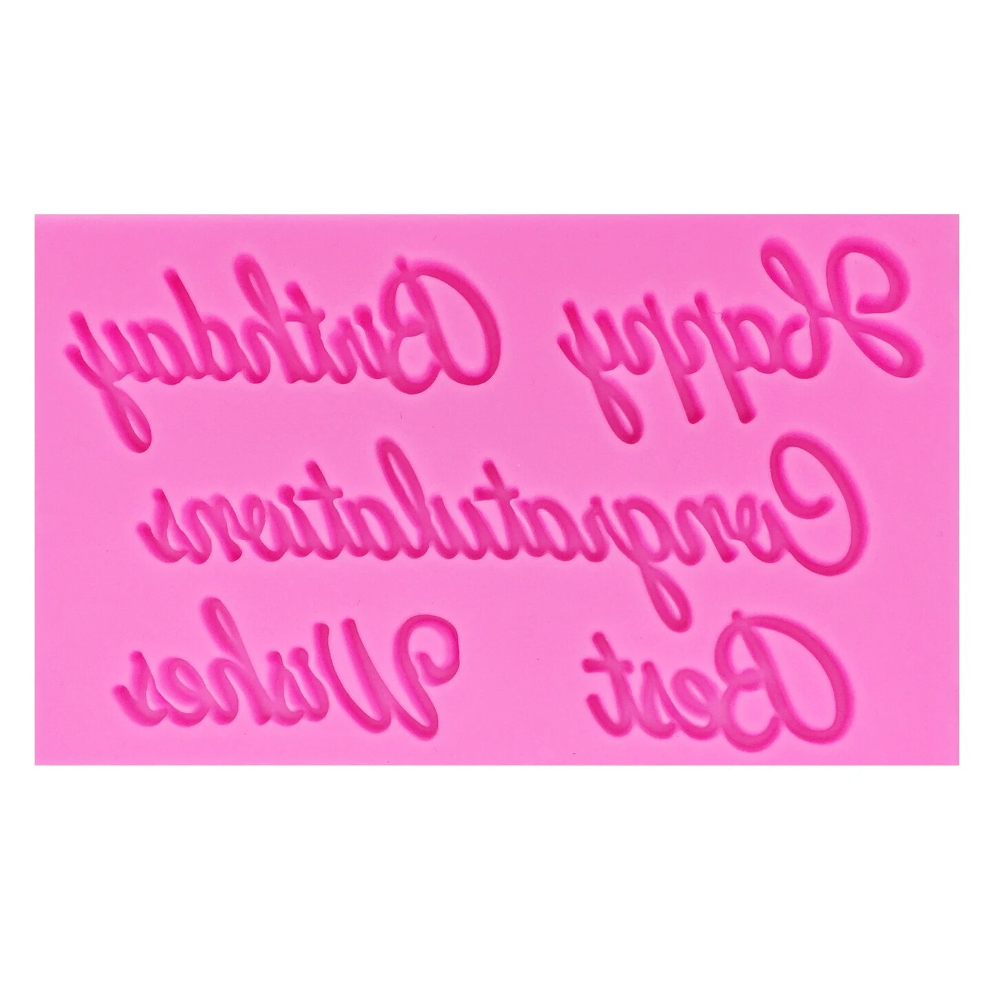 Congratulations &#x26; Best Wishes Silicone Mold Flexible Candy