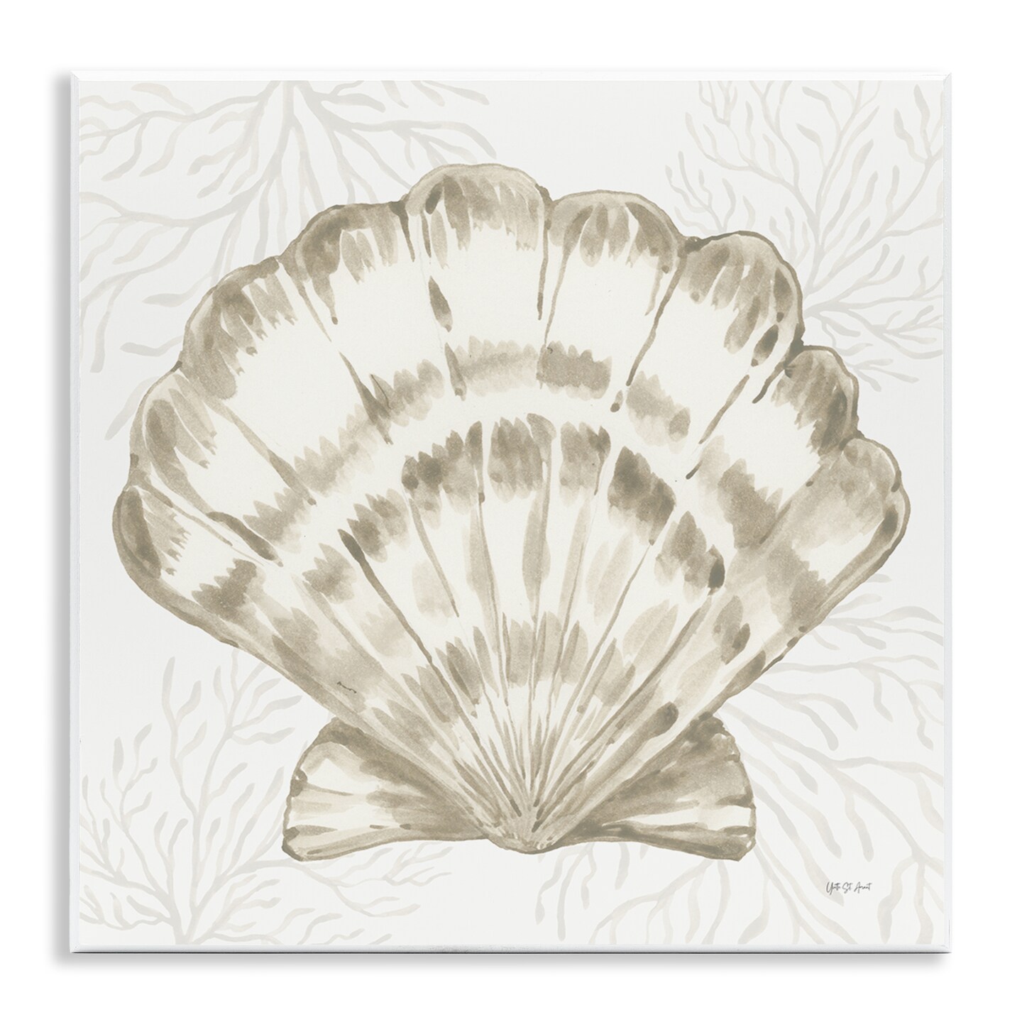 Stupell Industries Clam Shell & Neutral Coral Wall Plaque By Yvette St. Amant