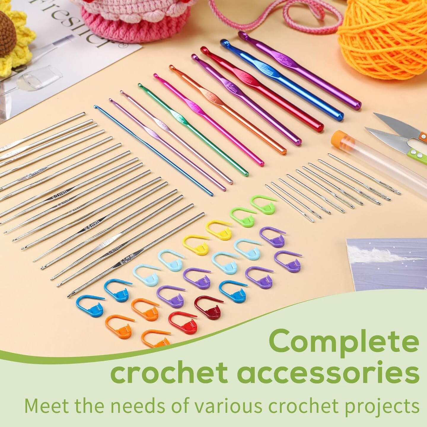 54 Pcs Crochet Hooks Set