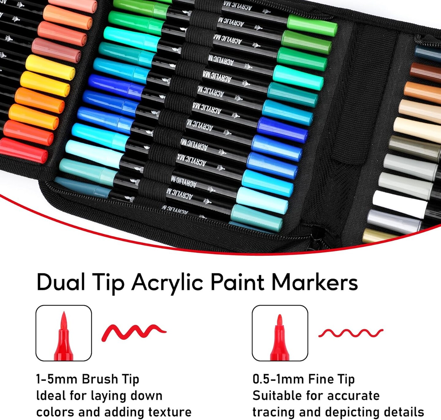 48 Colors Acrylic Paint Markers