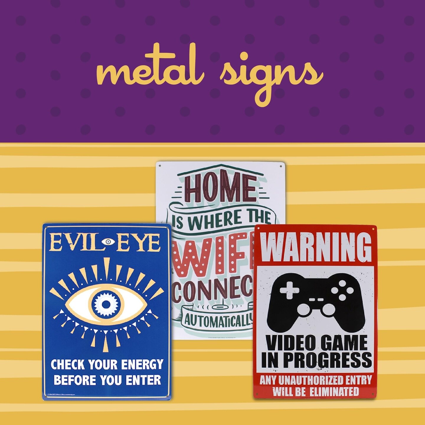 Kawaii Horoscope Chart Metal Sign - Easy-to-Hang Wall Decor - Fun Tin Signs for Man Cave - Metal Dorm Room Decorations, Garage Signs, and Man Cave Signs