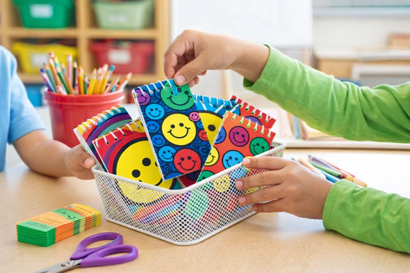 Smiley Face Mini Notepads, Assorted Designs, Classroom Rewards & Party Favors, 12 Packs