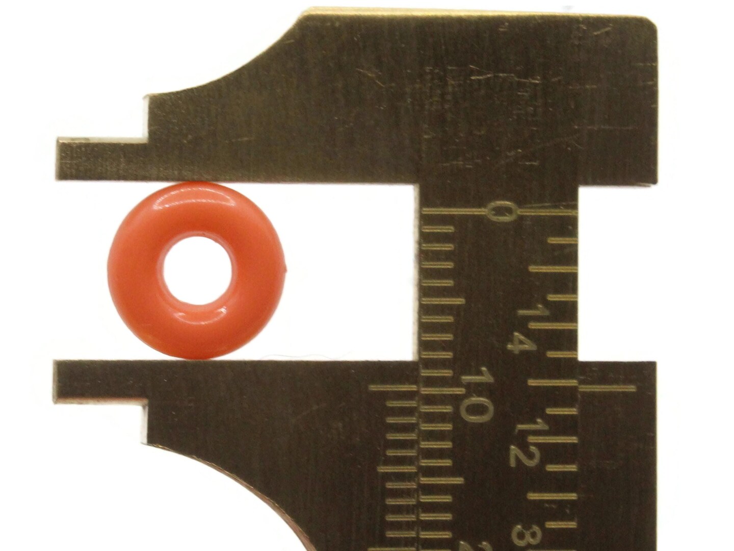40 10mm Orange Ring Vintage Plastic Link Beads