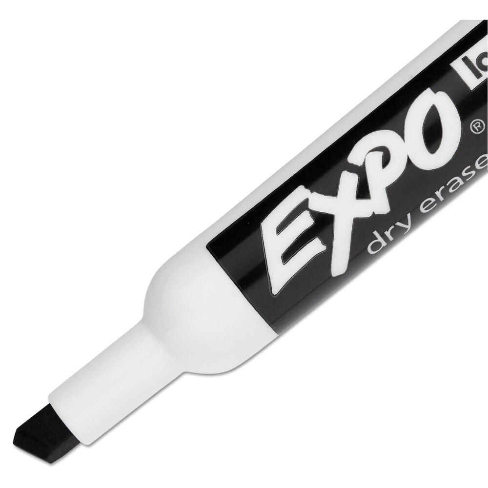 EXPO Broad Chisel Tip Low-Odor Dry-Erase Marker Value Pack - Black (36/Box)