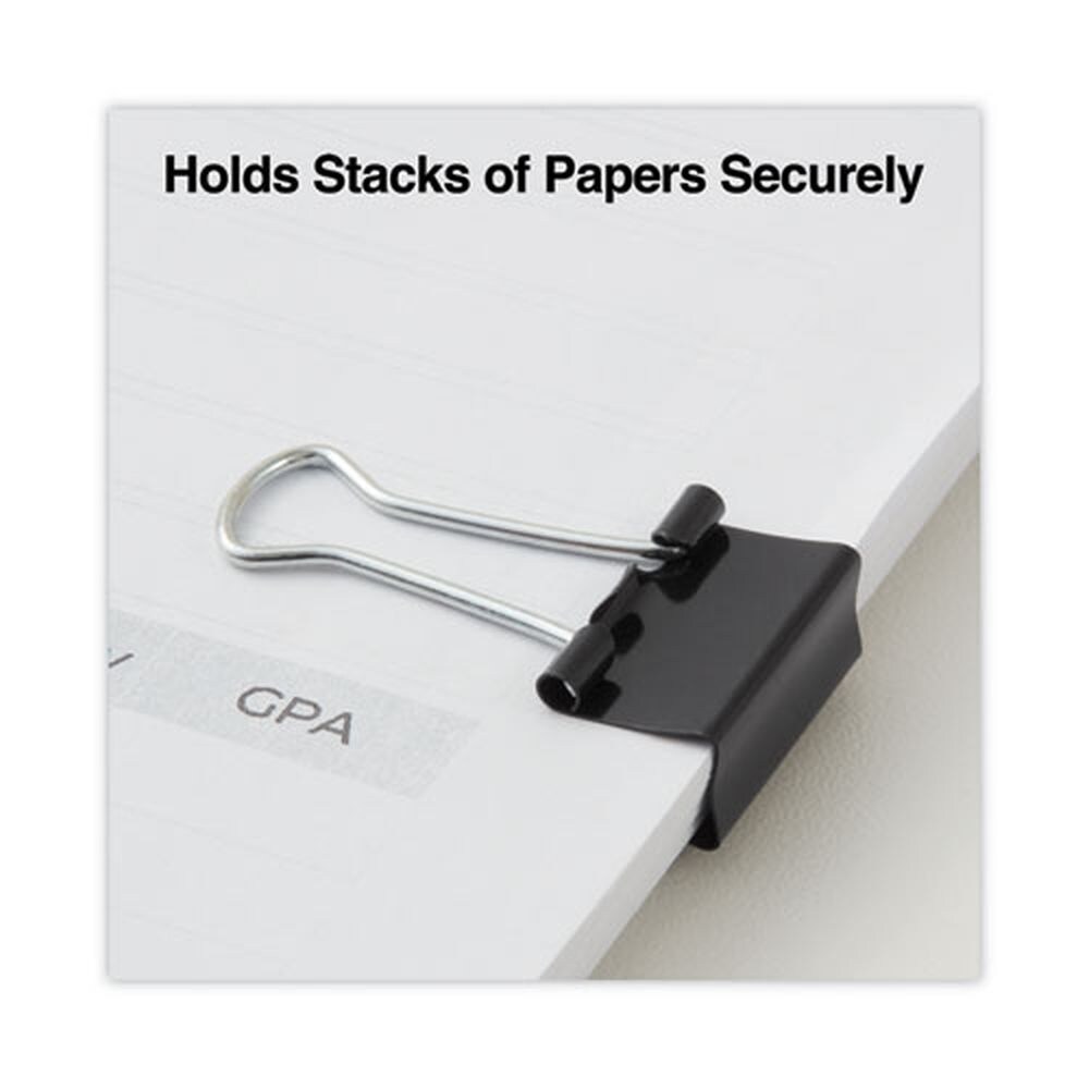 Universal Binder Clip Value Pack - Small, Black/Silver (36/Pack)