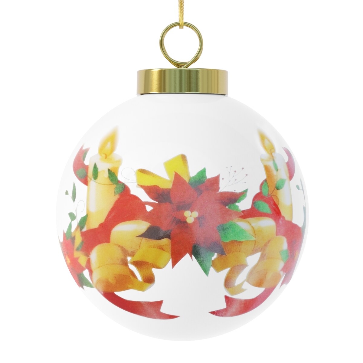 Christmas Ball Ornament - Christmas in New York - Bells / Round / 2.5" × 3"