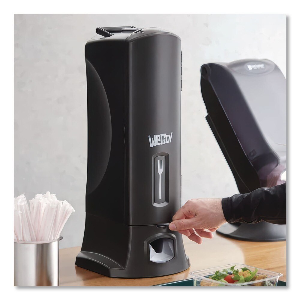 Wego WeGo 10.22 in. x 12.5 in. x 23.75 in. Utensils Dispenser - Black
