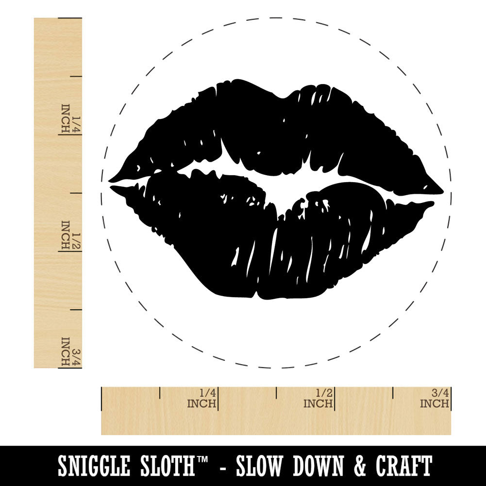 Realistic Juicy Lips Kiss Smooch Self-Inking Rubber Stamp for Stamping Crafting Planners
