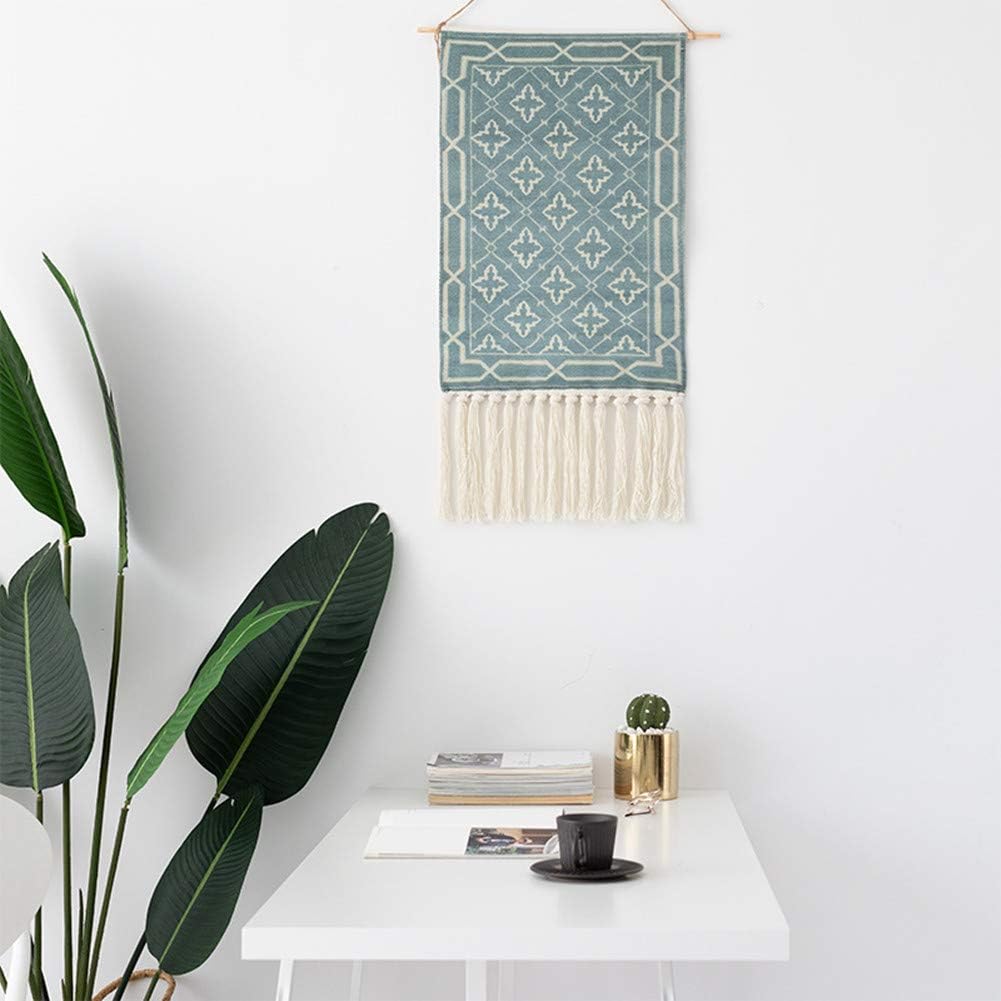 Macrame Woven Wall Hanging Tapestry- Boho Chic Bohemian Home Decor Geometric Art Decor Boho Backdrop - Beautiful Apartment Dorm Room Door Decoration