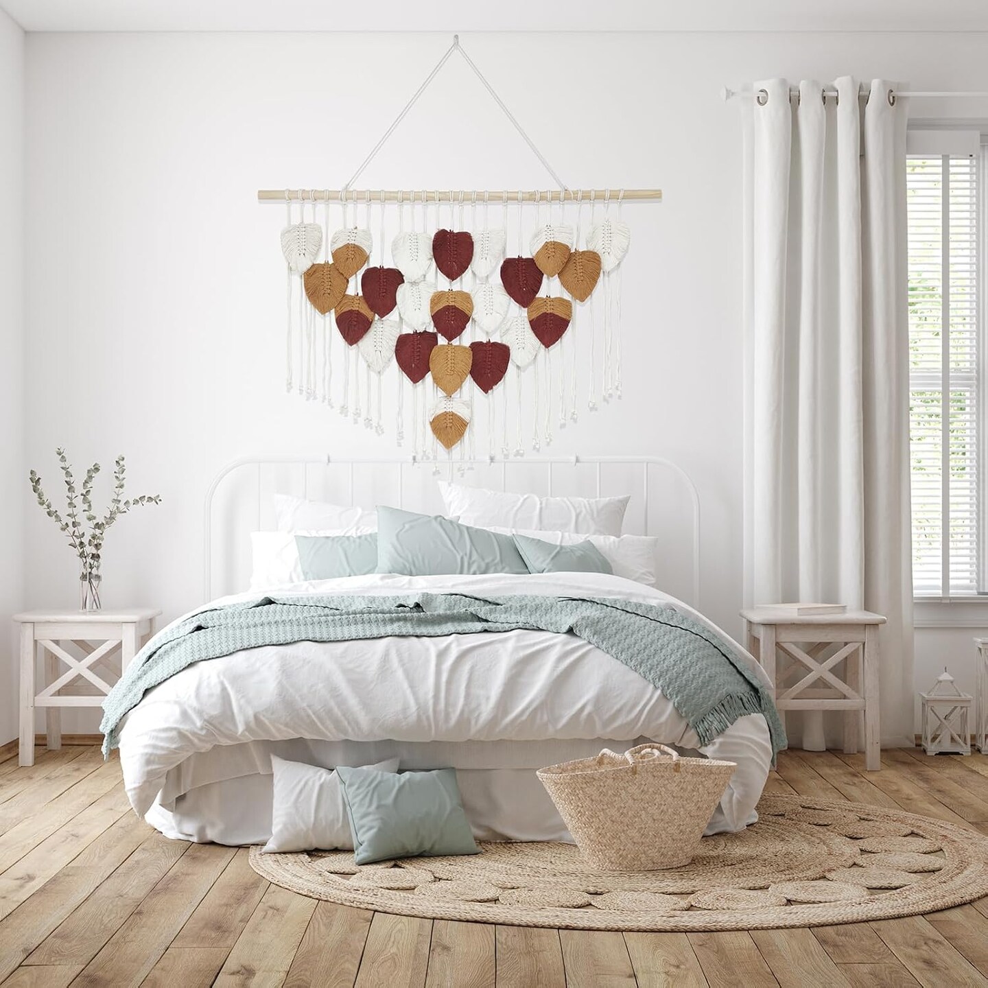 Macrame Wall Hanging, Large Boho Wall Decor, Bohemian Woven Decoration for Bedroom Living Room Gallery Bedroom Corridor