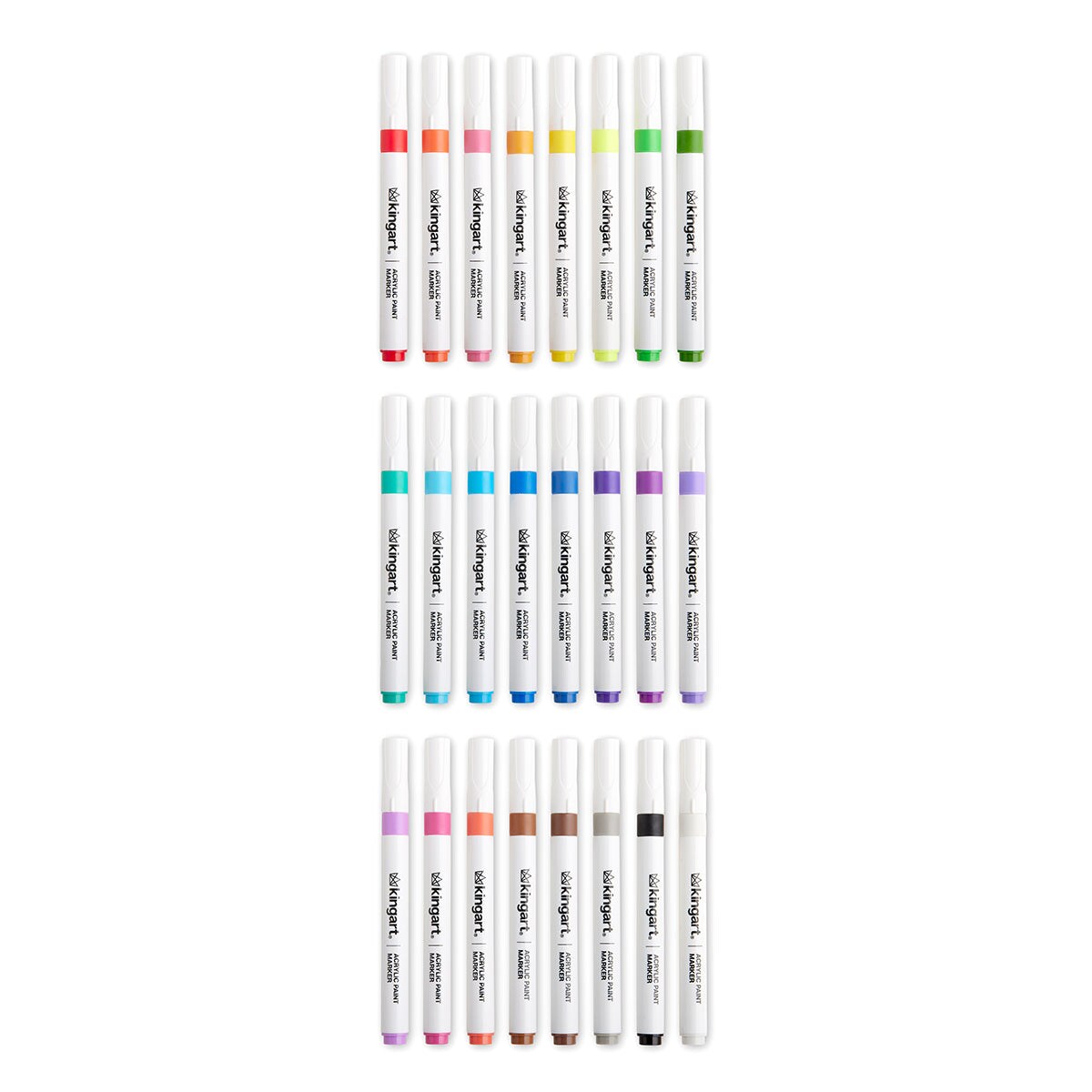 KINGART&#xAE; Acrylic Paint Markers 24 Colors