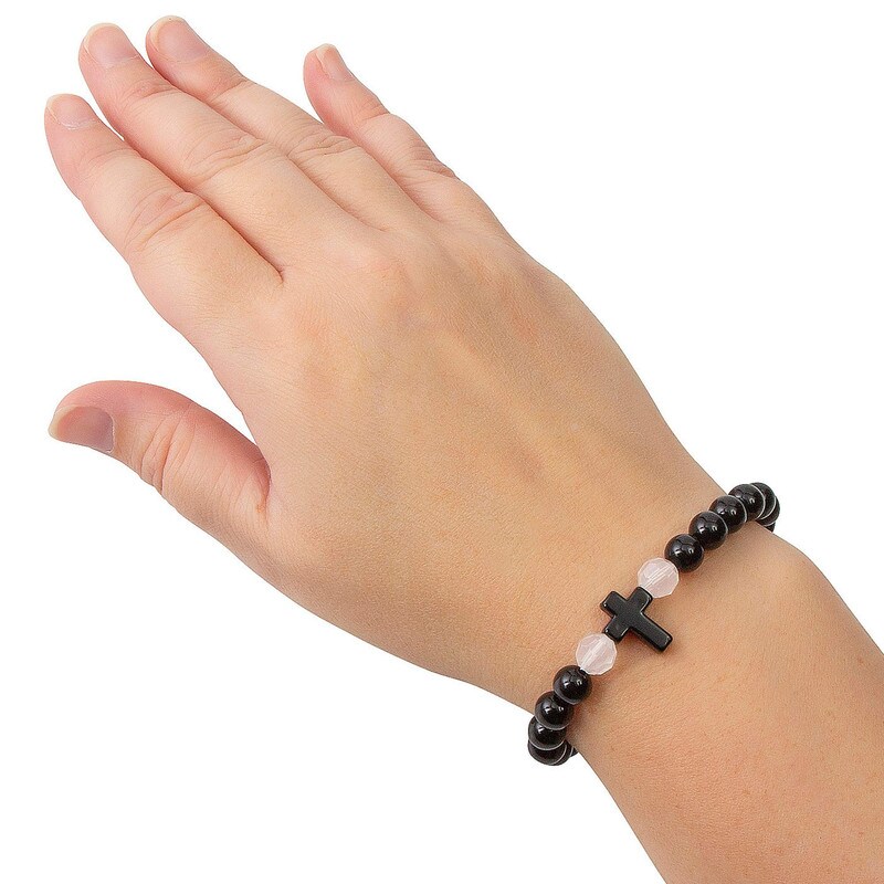 2 3/4&#x22; Religious Graduation Cross Bracelets on Handout Card 6 Pieces