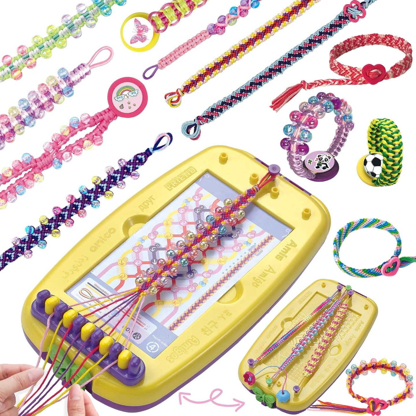 2-in-1 Friendship Bracelet Making Kit for Girls Ages 6–12 – DIY