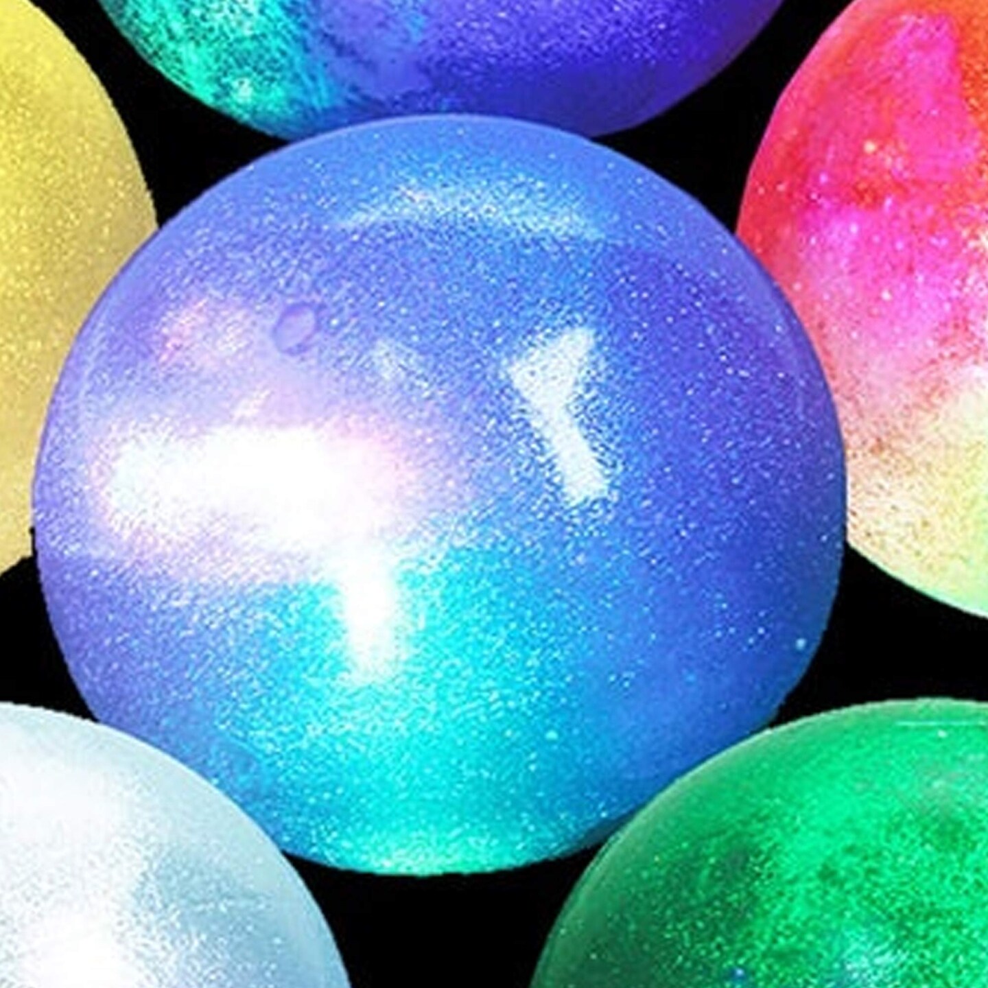 Flashing Galaxy Squeeze Ball 2.5" – LED Impact Light Toy (Assorted Colors)