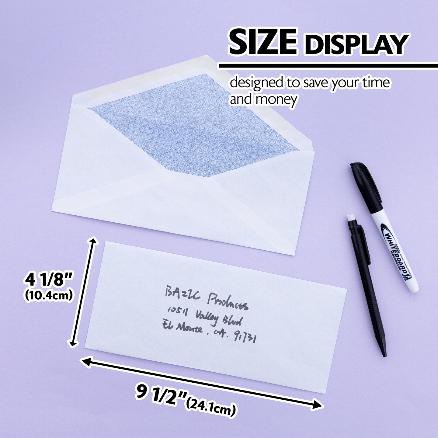 BAZIC #10 Gummed Closure Security Envelope (40/Pack)