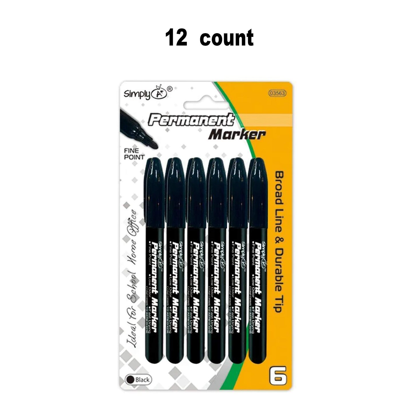 Black Permanent Markers Fine Tip for Bold and Precise Writing
