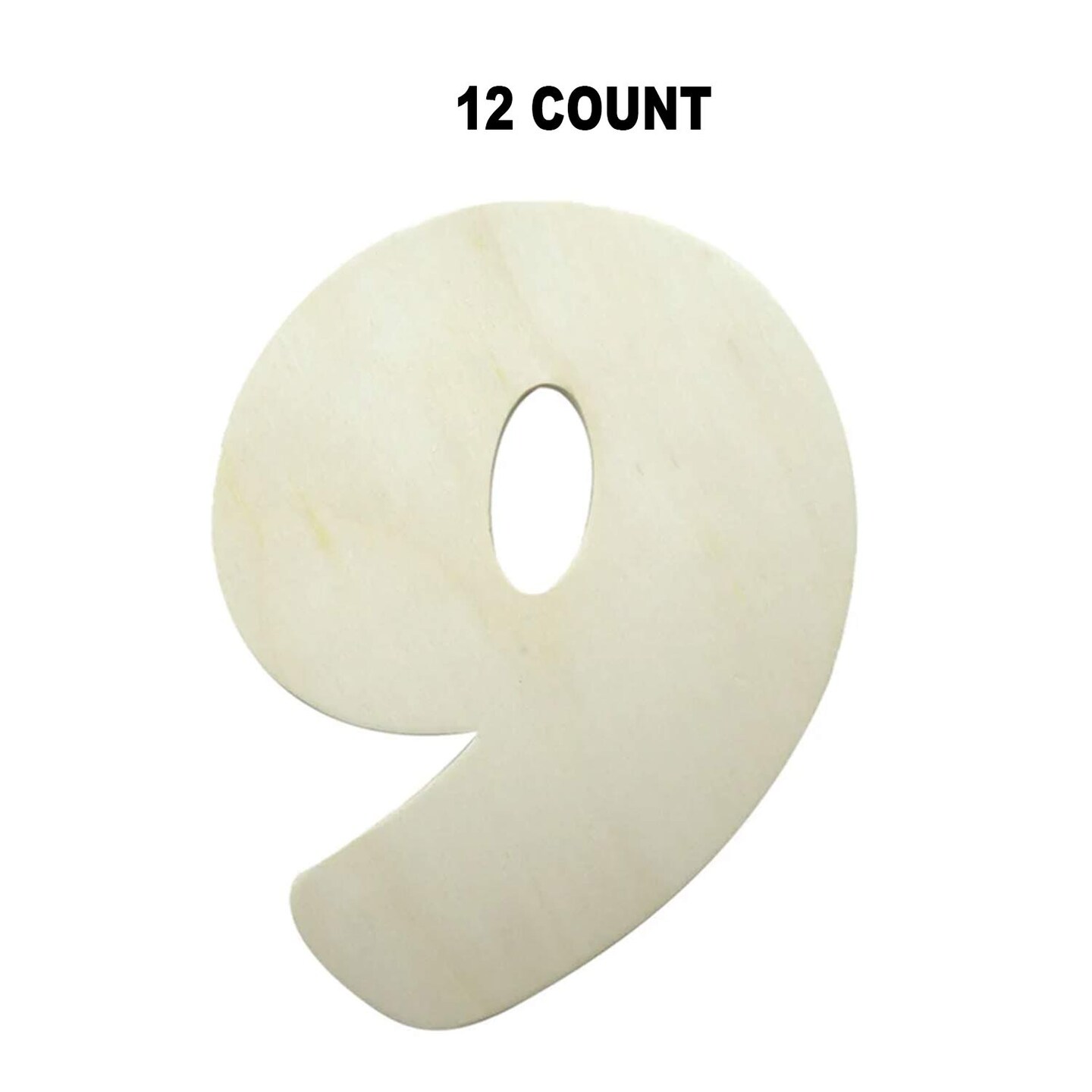 7 Inch Wooden Number 9 Perfect for DIY Projects &#x26; Custom Decorations