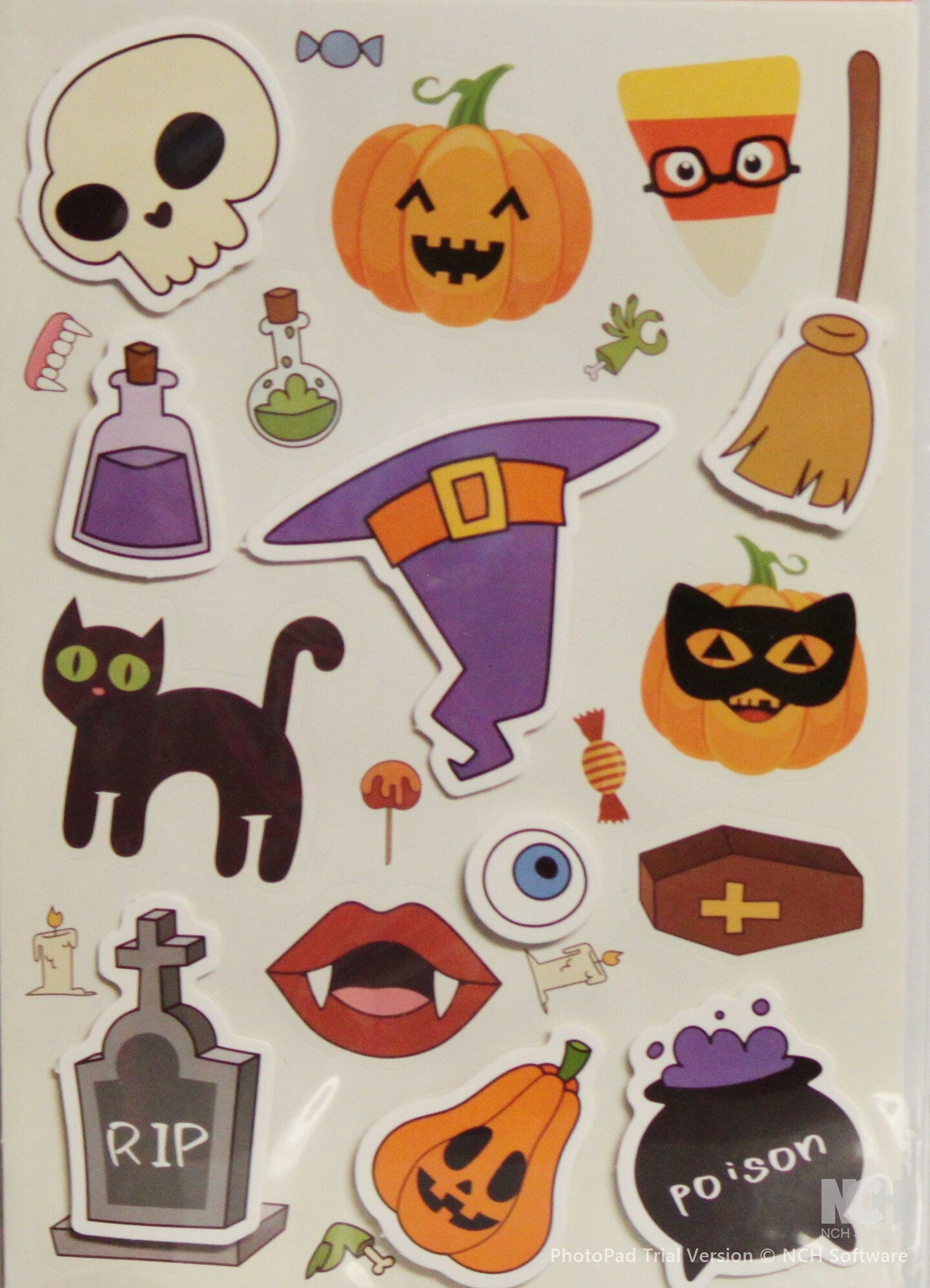 Designer Halloween Icons Dimensional Stickers