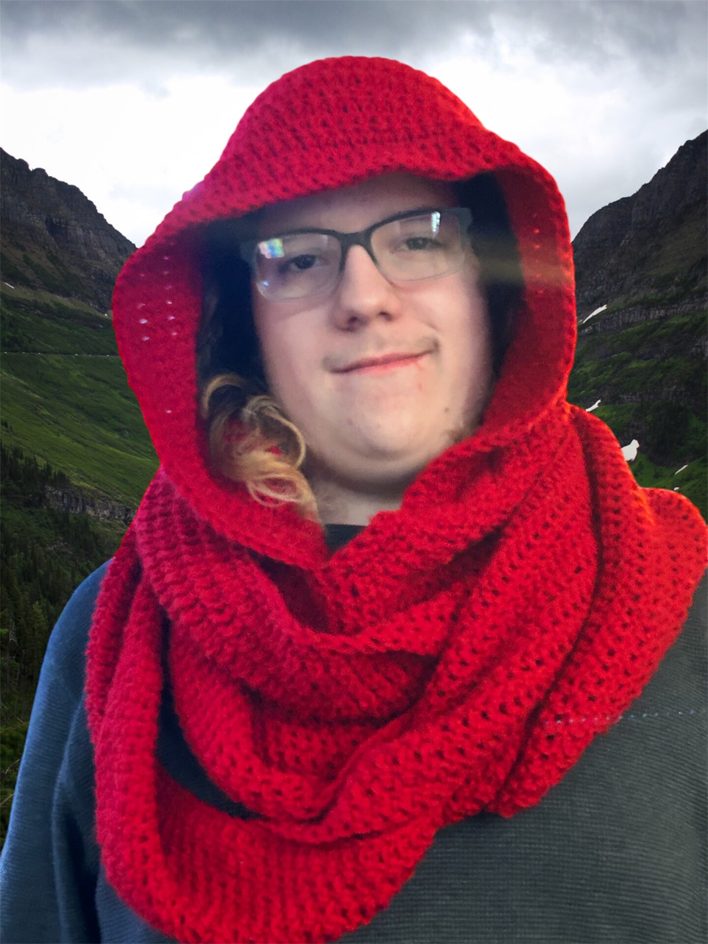 Red Hooded Scarf Great For Cosplay Rogue Asassin | MakerPlace by