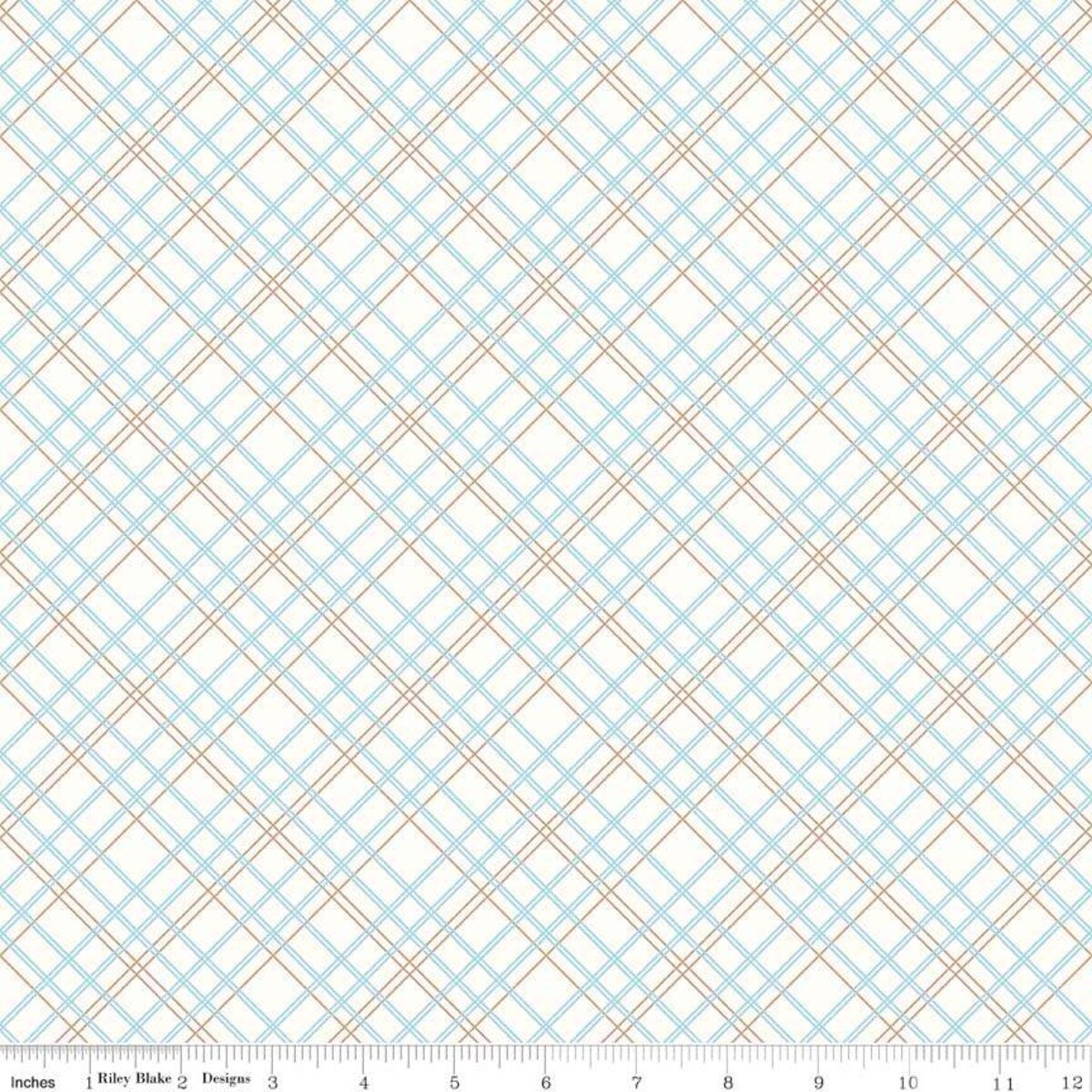 Fabric Riley Blake Aqua Plaid Bee Backings and Borders 108" Wide Back by the Quarter Yard WB6422-AQUA