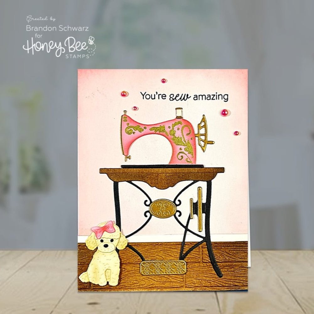 Lovely Layers: Antique Sewing Table - Honey Cuts - Stand-Alone Dies