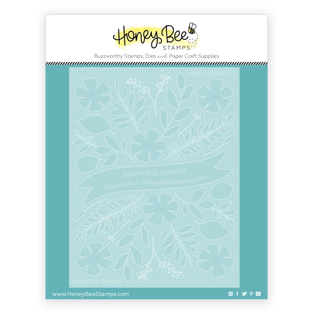 Bountiful Banner - Set Of 6 - A2 4.25"x5.5" Coordinating Stencils RETIRING