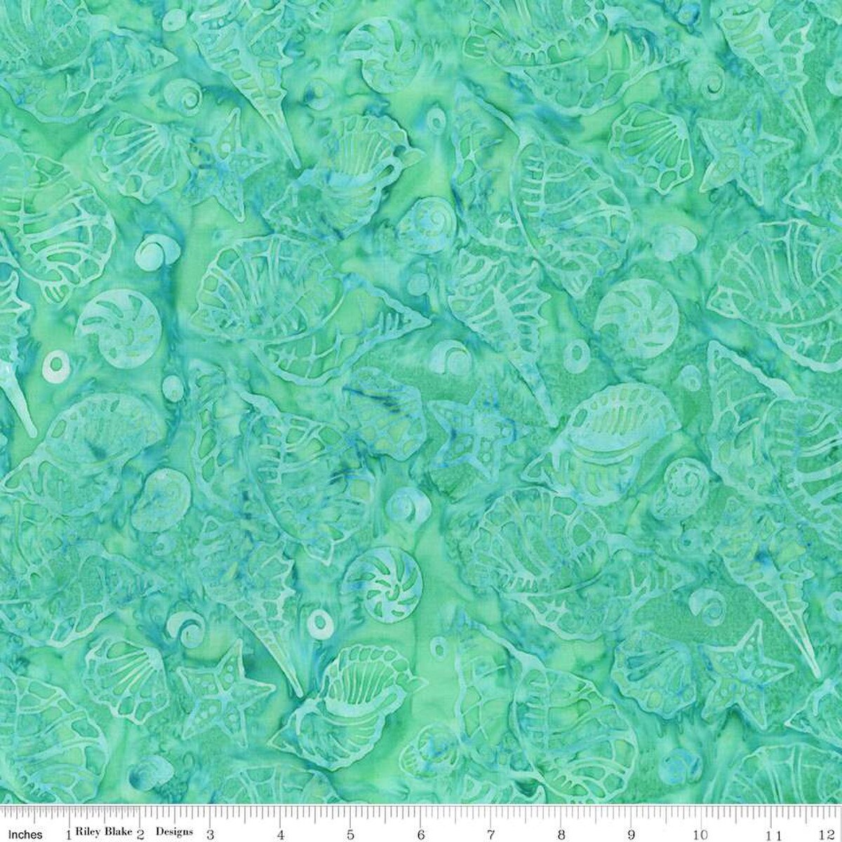 Fabric Riley Blake Pool Party Shells Expressions Batiks Places You'll Go by the Quarter Yard BT23222-­282