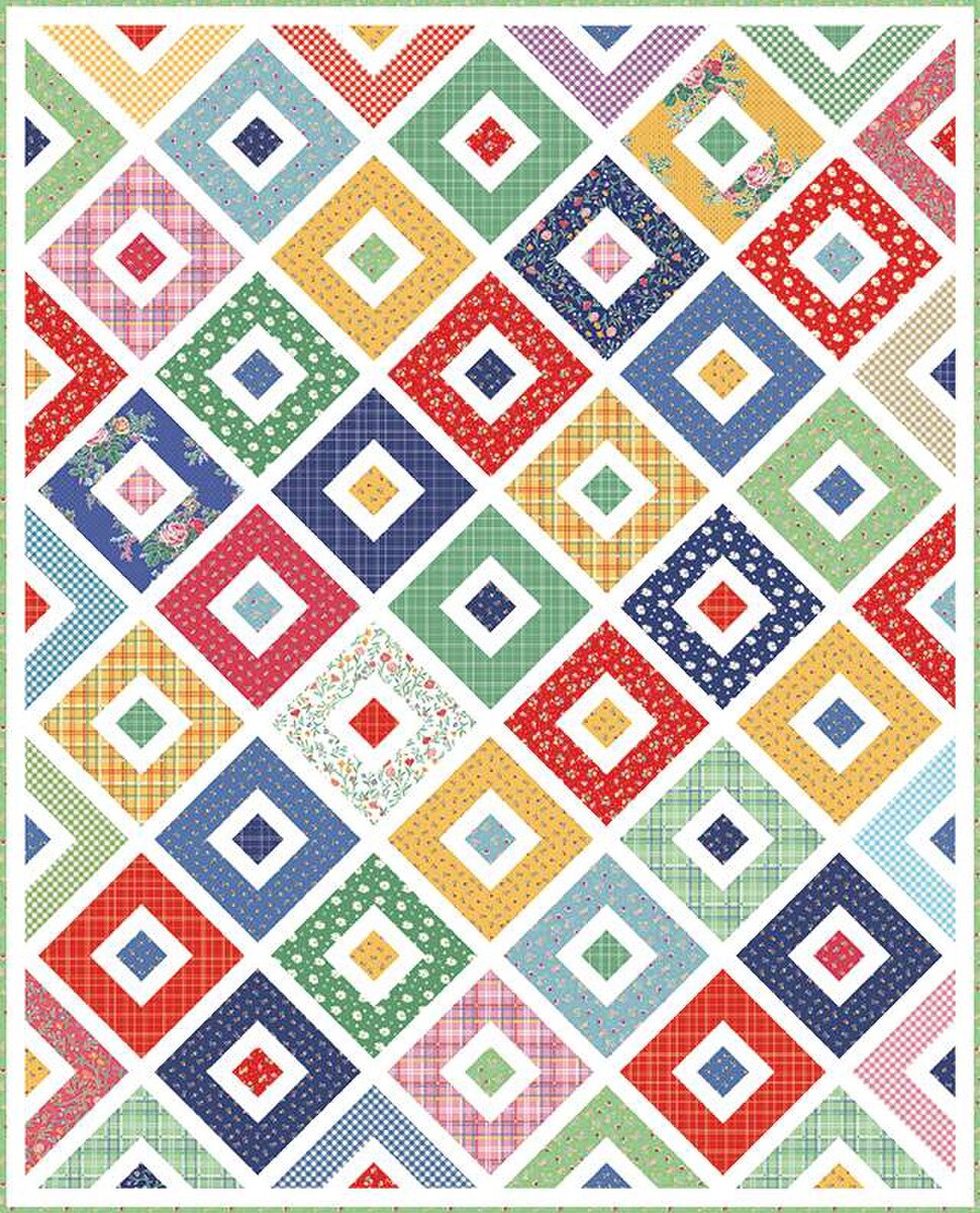 Riley Blake Designs Four Square American Jane Quilt Pattern P205­-FOURSQUARE
