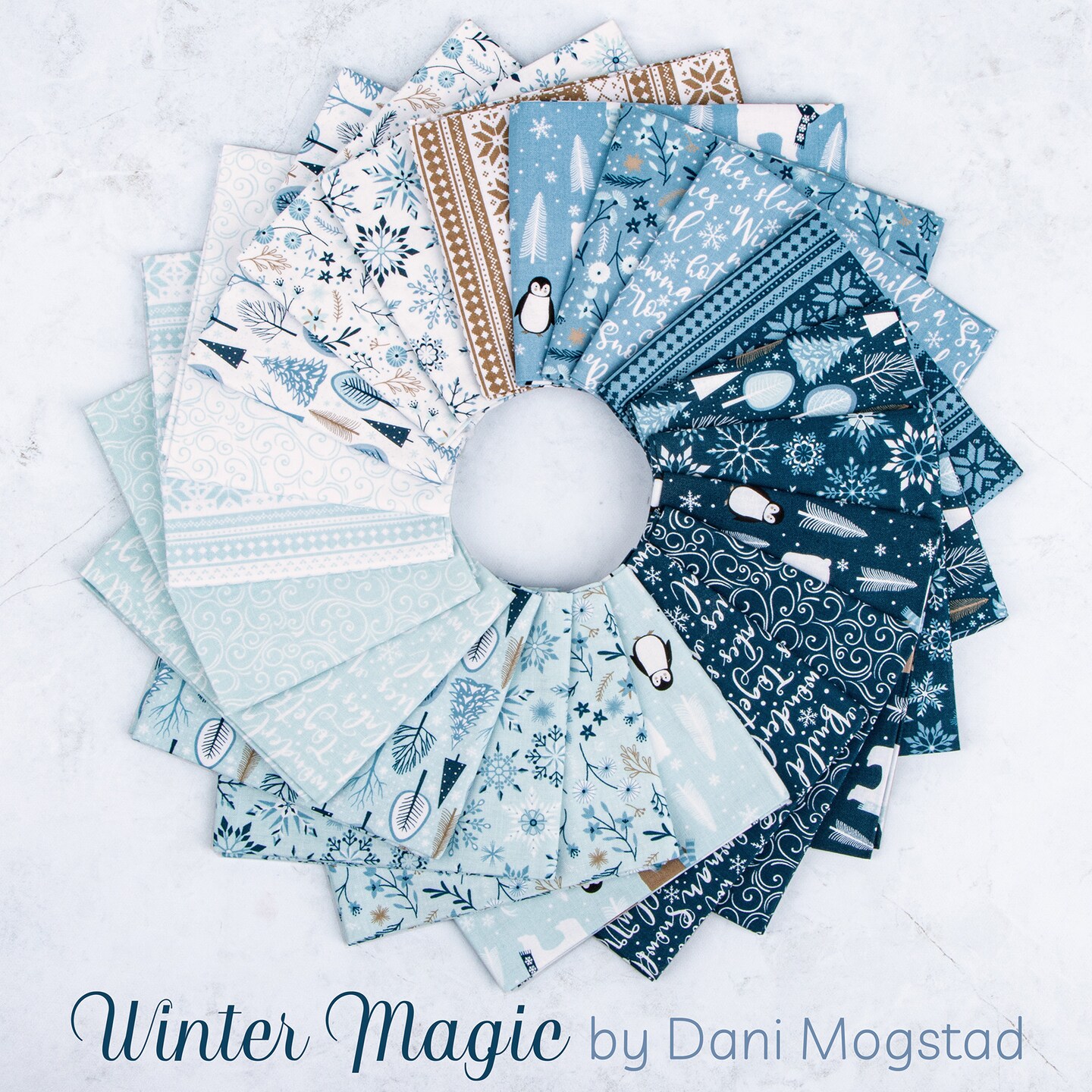 Snowflakes in White (c16365-white) | Winter Magic | Dani Mogstad | Riley Blake