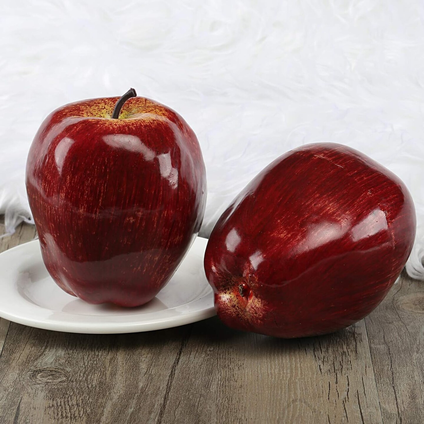 6pcs Artificial Red Apples