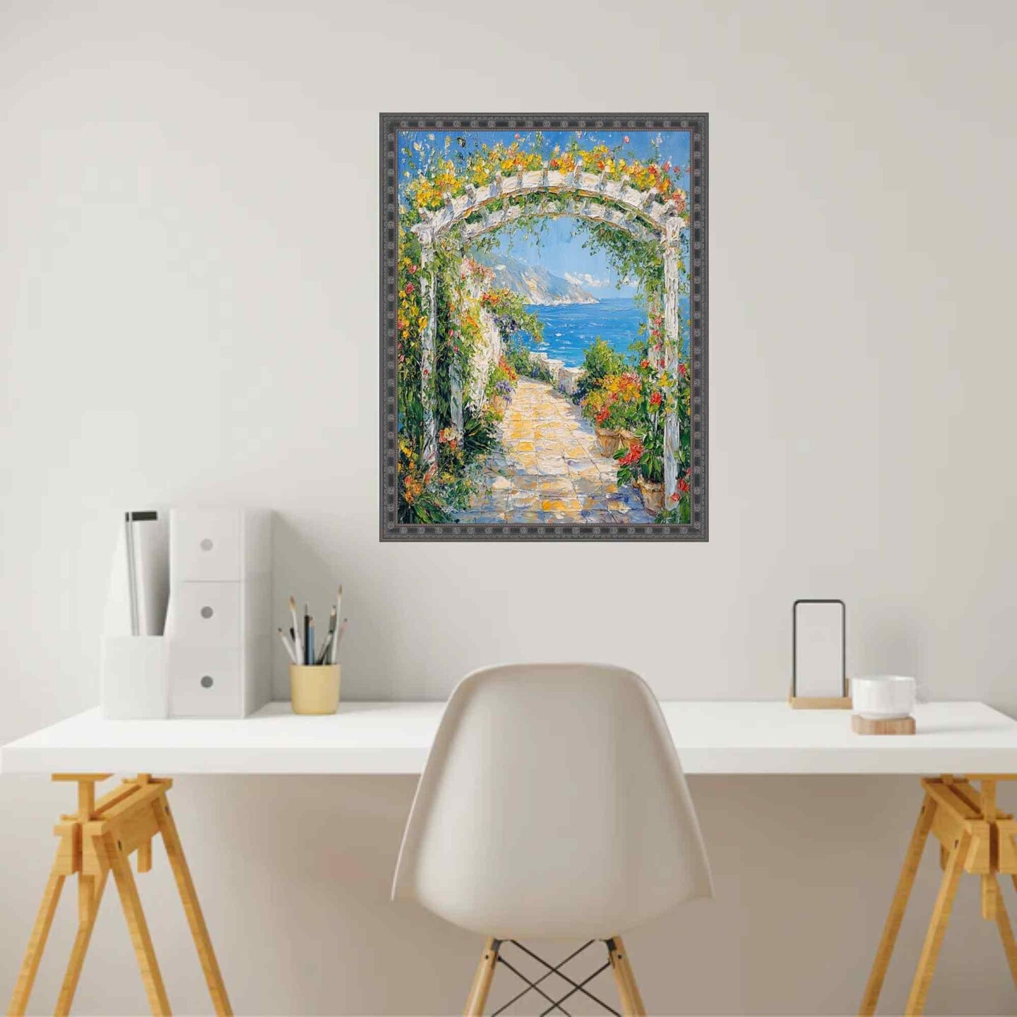 Narrow Black Stars Picture Frame 11x16 frame