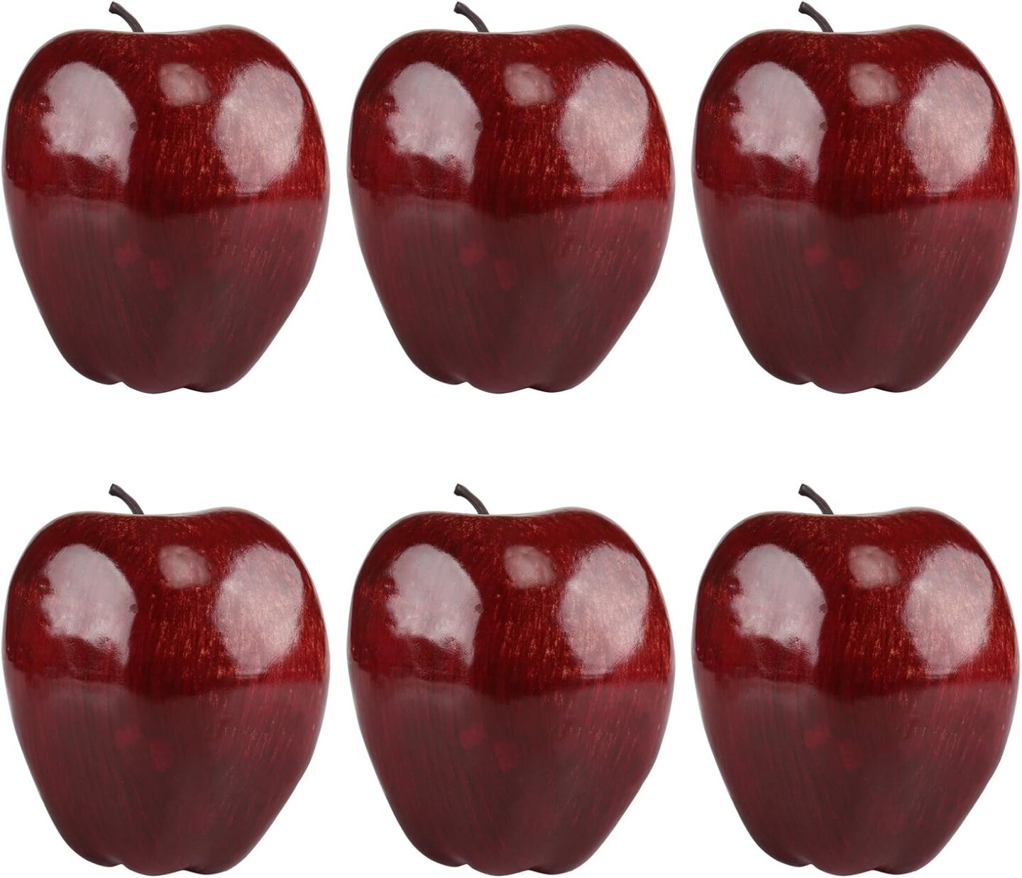 6pcs Artificial Red Apples