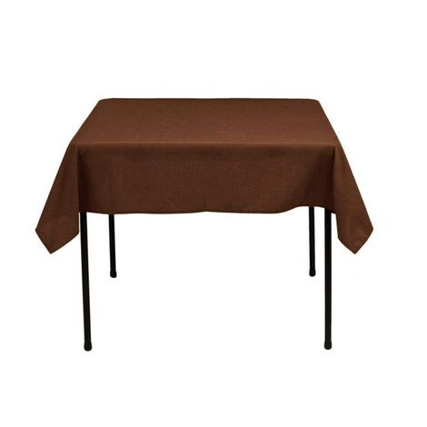 1 Yard Chocolate Square Tablecloth Washable Polyester for Square or Round Tables 60 x 60 Inch Width