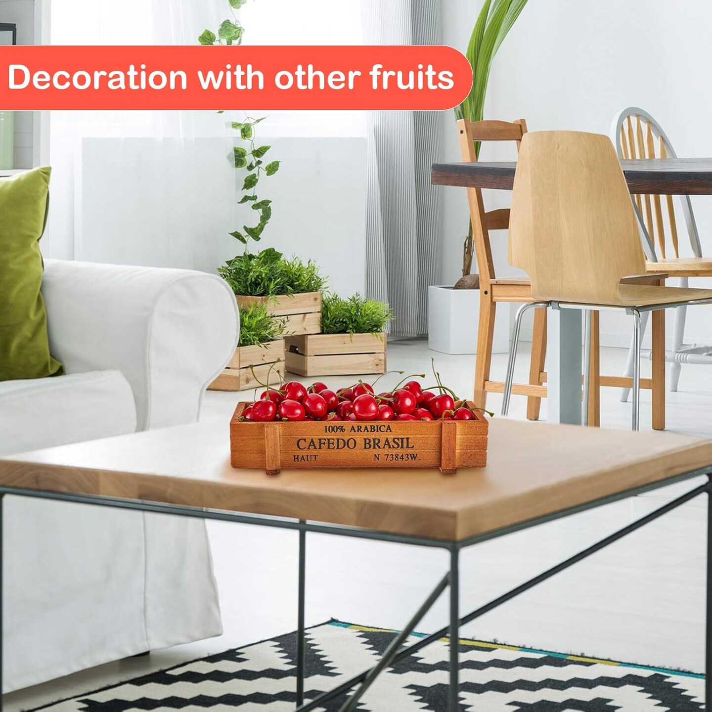 50 Pieces Fake Cherries Artificial Fruit Decorations