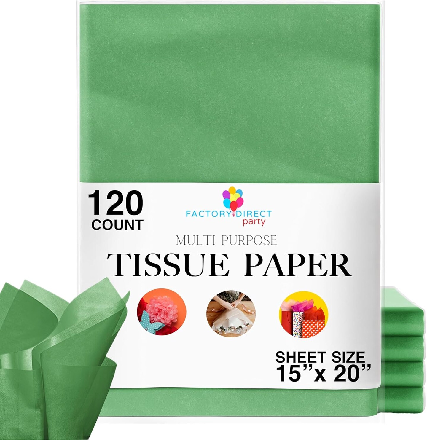 120 Sheets of Tissue Paper - 15" x 20" Packing Paper Sheets for Moving - 10lb Wrapping Paper - Newsprint Paper for Packing, Gift Wrapping, Moving Supplies & Protecting Items