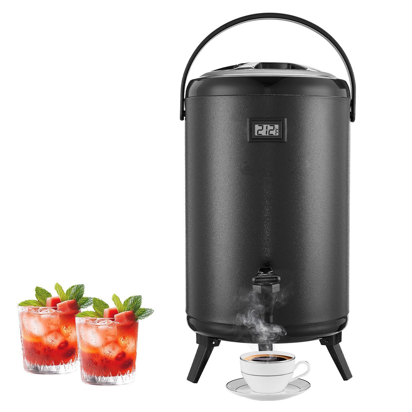 Insulated Drink Dispenser 3.2 Gal Thermal Server for Hot Cold Drinks