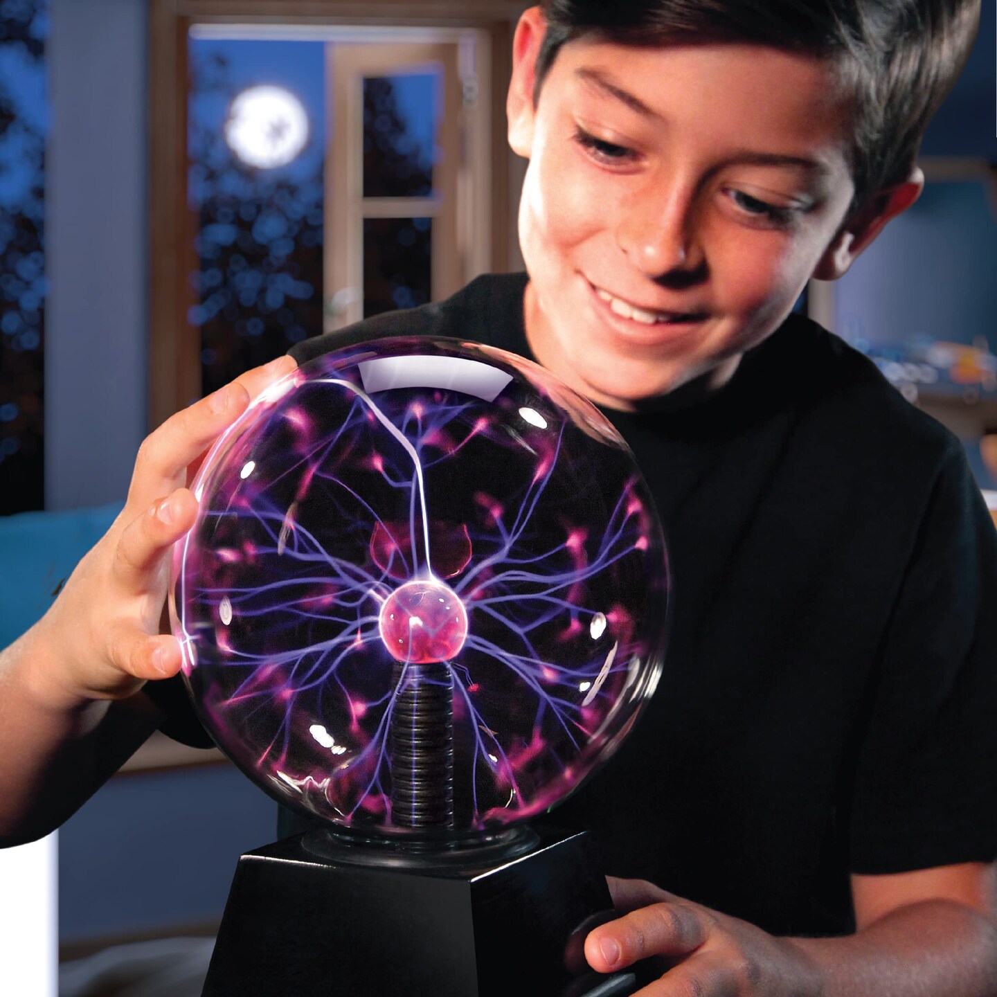 Plasma Globe Lamp, Touch & Sound Sensitive Lightning, Interactive Electric Plasma Ball for Hands-On STEM Learning, Plug-in Bedroom & Desktop Decorative lamp