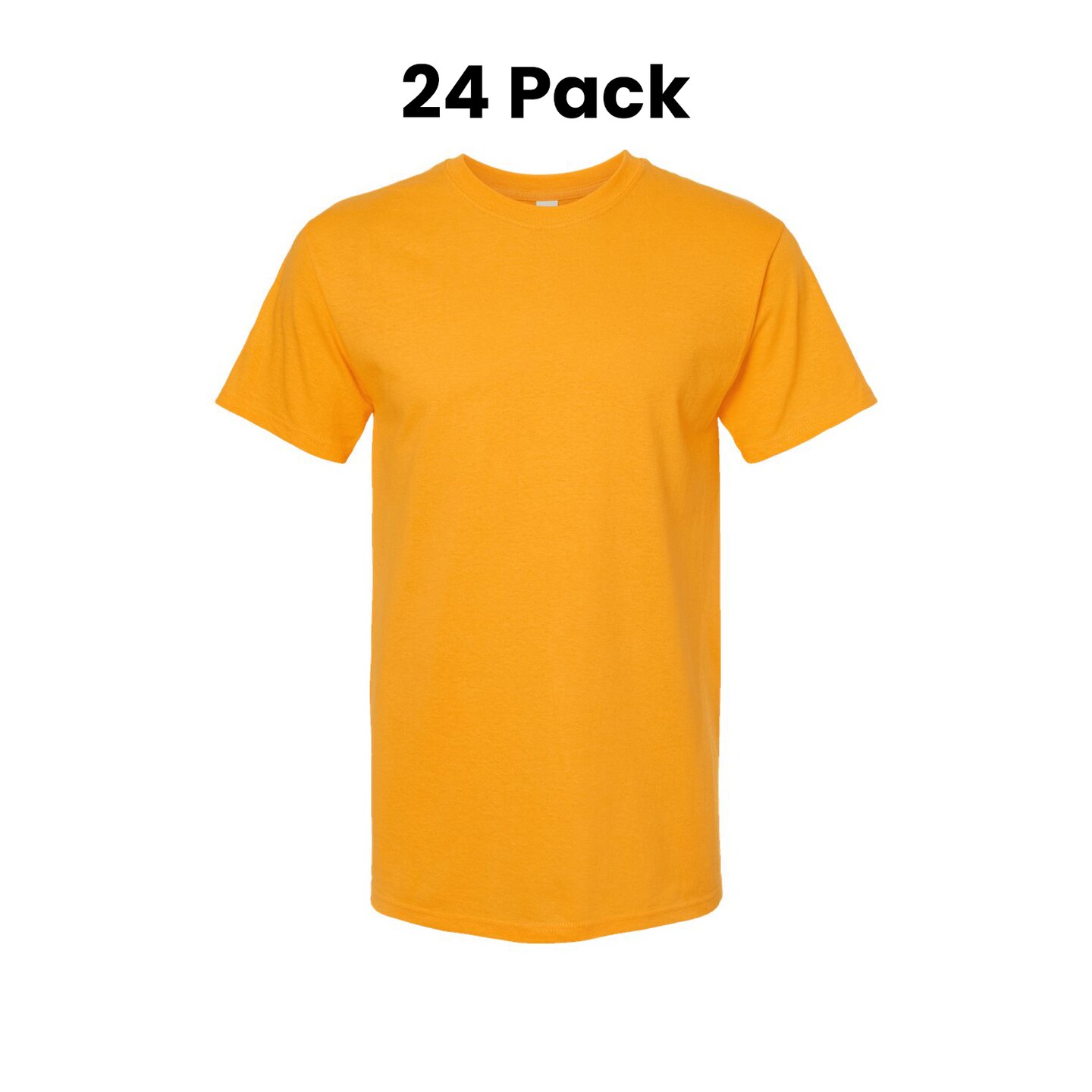 24 Pack : M&O USA Grown Preshrunk Heavyweight Men's Cotton T-Shirt For Daily Use