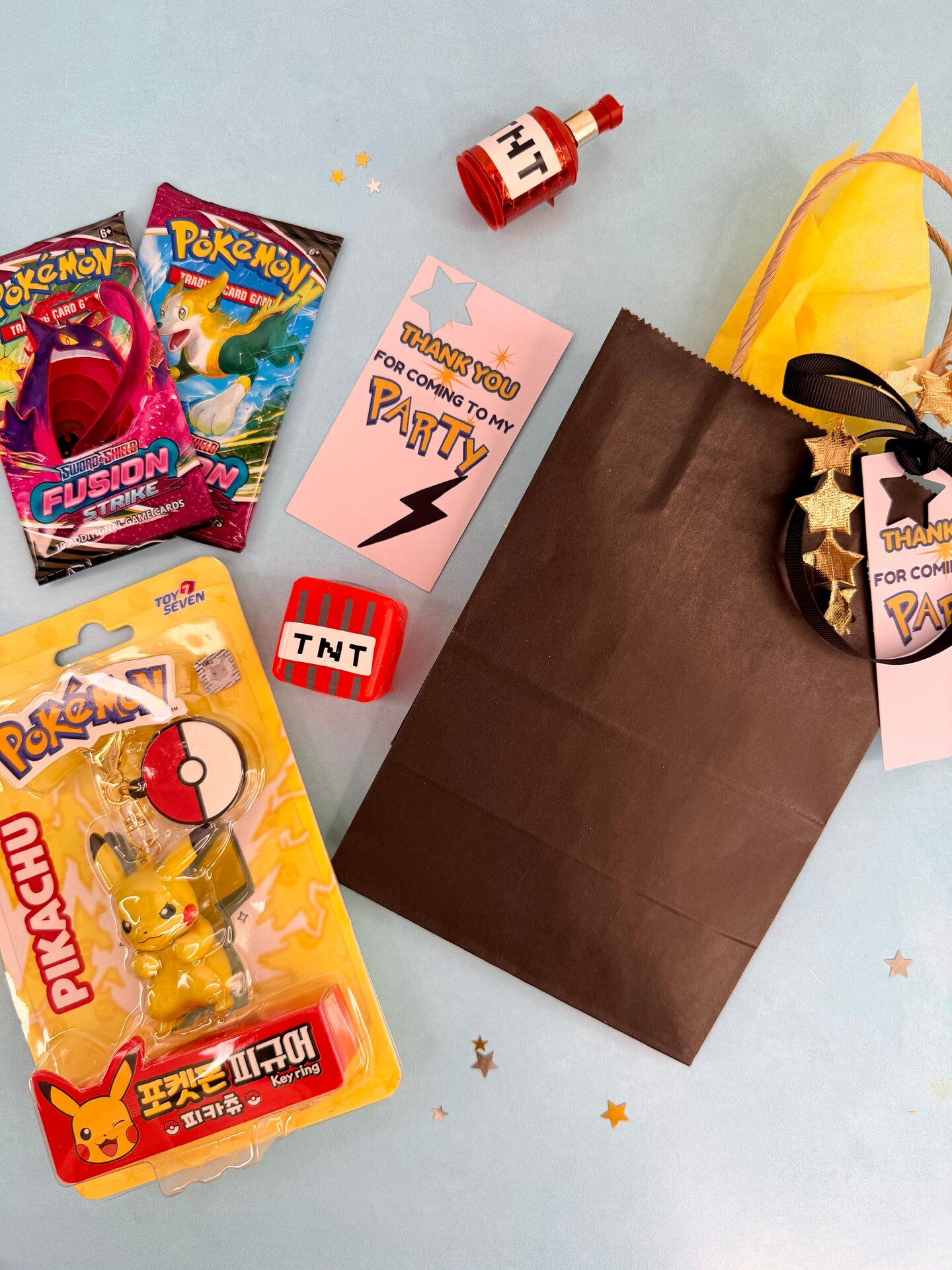 Pokémon Party Favor Bags – Pre-Filled Kids Goodie Bags with Toys, Cards and Thank You Tag