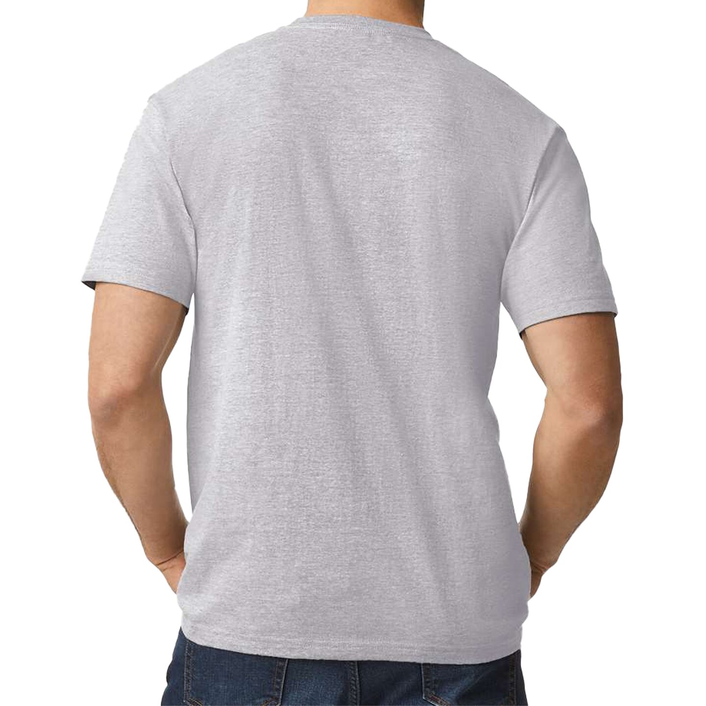Gildan Softstyle Midweight T-Shirt Bundle, Sport Grey Unisex Short Sleeve Crewneck Blanks for DIY Printing