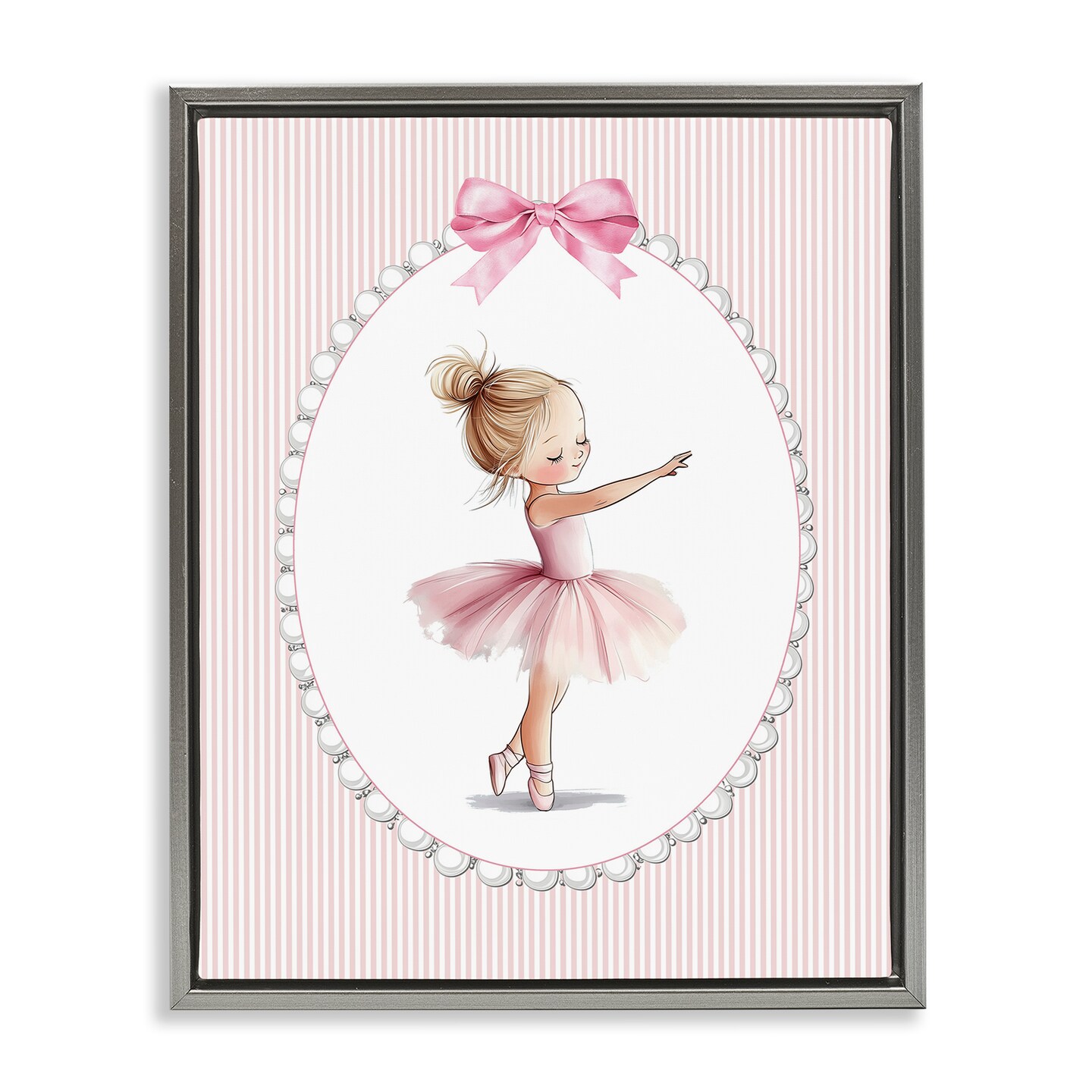 Stupell Industries Blush Pink Ballerina Floating Frame, design by