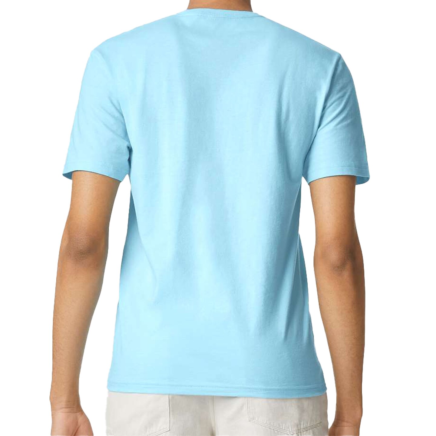Gildan Men's Softstyle Lightweight T-Shirt, Short Sleeve Blank Tee for HTV & DIY Crafting, Sky