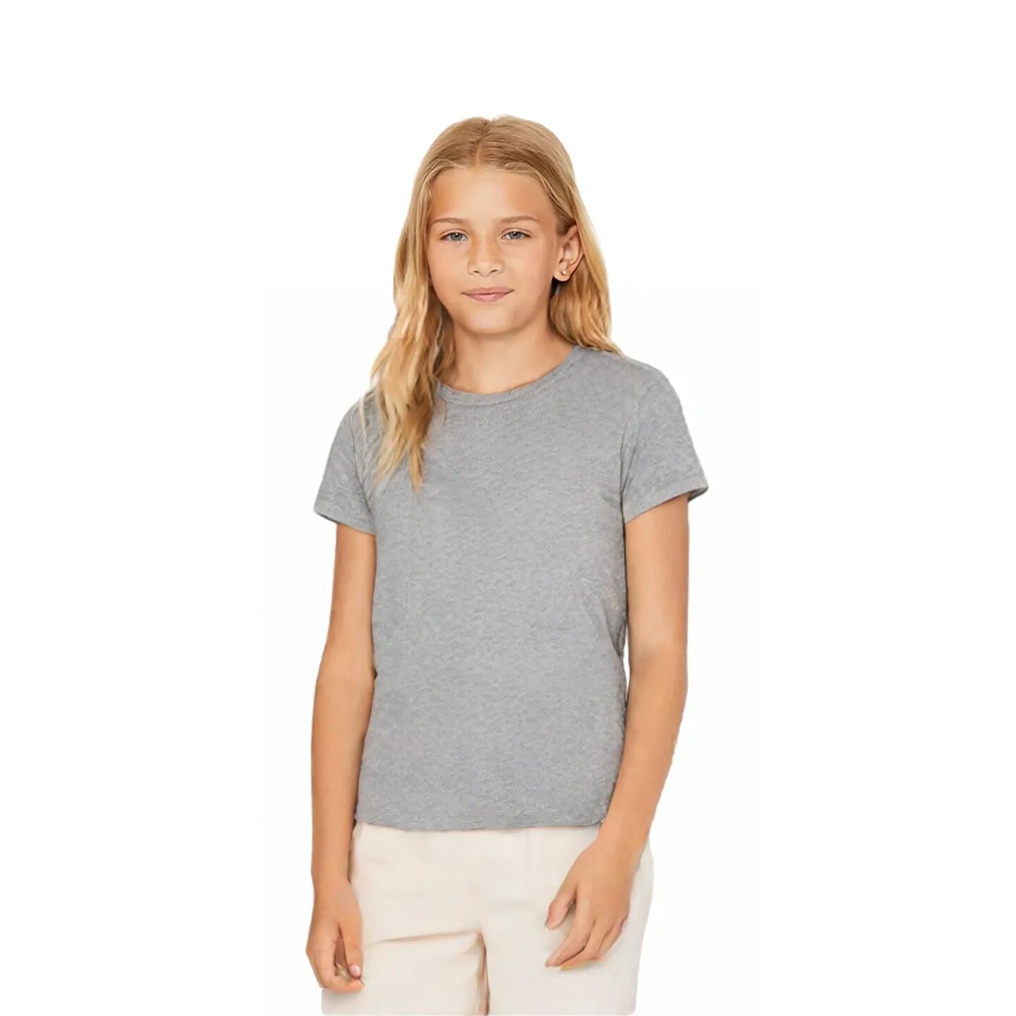 BELLA+CANVAS Slim Fit Youth Crew Neck Triblend Tee for Casual Wear, School Outfit & Everyday Comfort Kids Shirt
